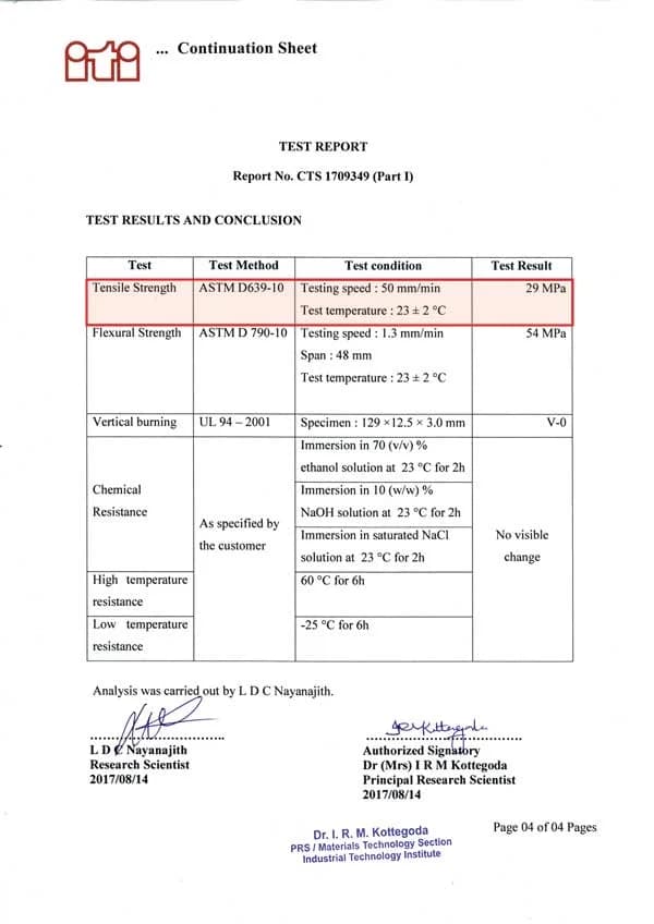 Tensile Strength Test
